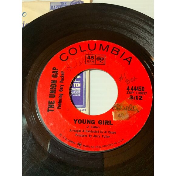 The Union Gap 45 RPM Vinyl Record Young Girl & Im Losing You Columbia 4-44450 19 - Picture 4 of 5